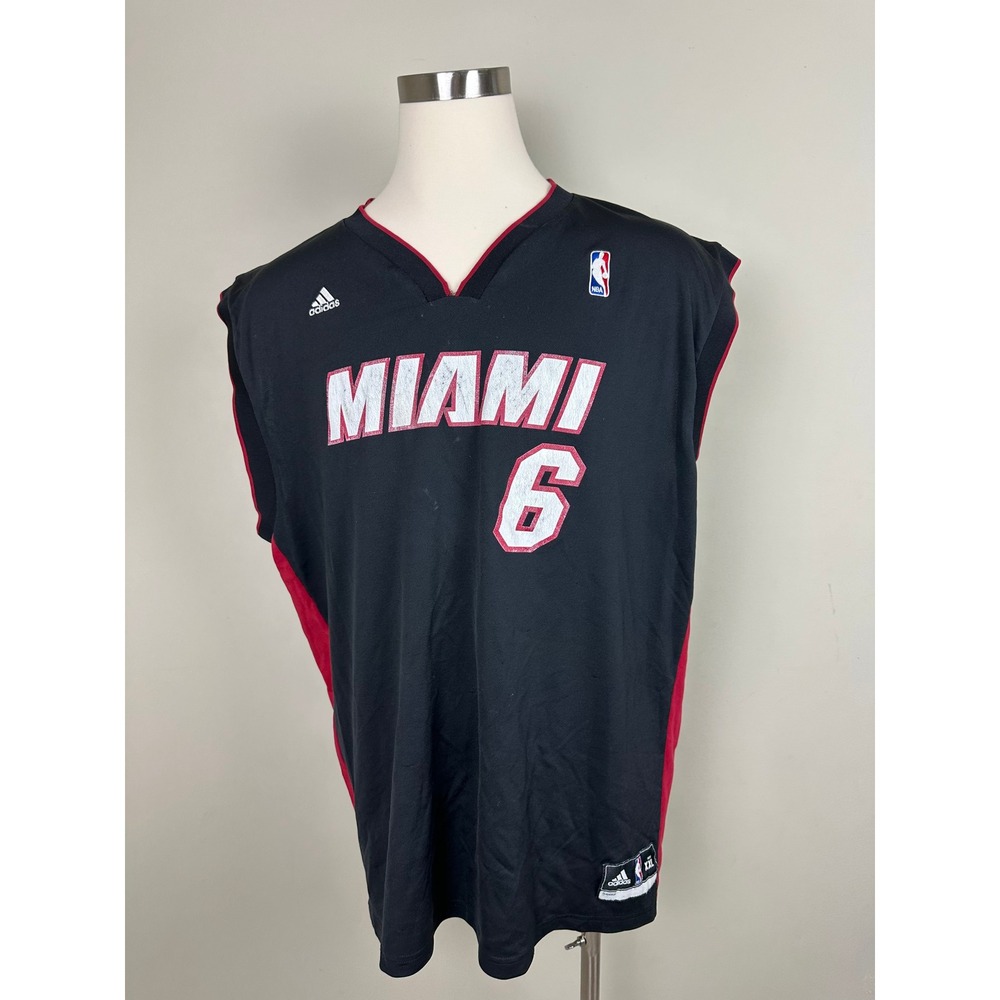 Adidas‎ Miami Heat LeBron James #6 Jersey XXL Black NBA Basketball